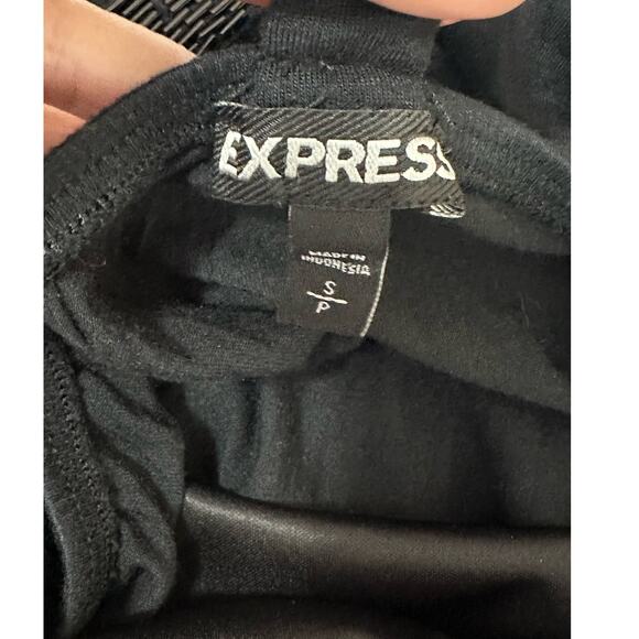 Express black racer back sequin details blouse size Small - Picture 3 of 11